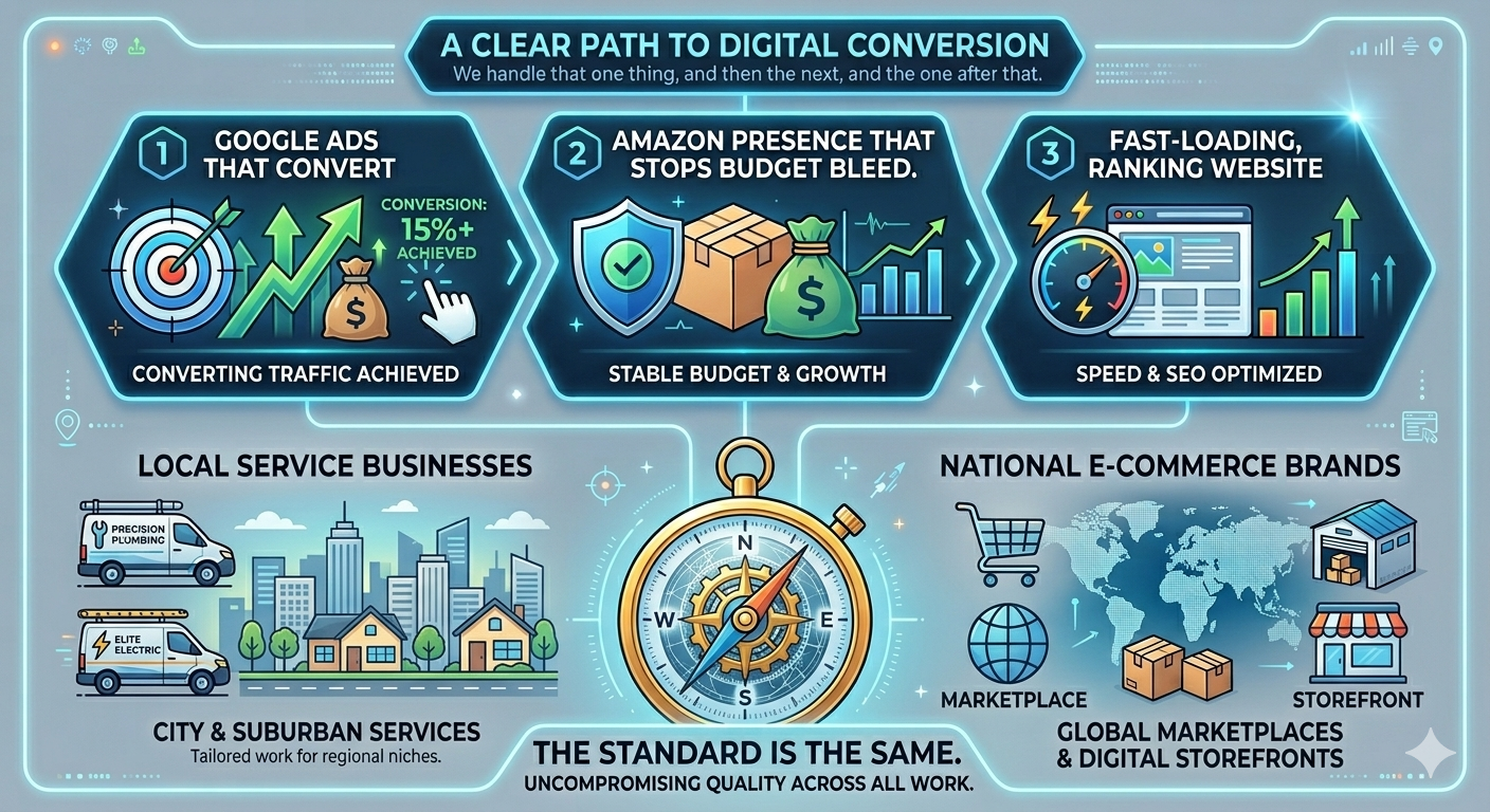 E-Commerce advertising strategy across Google Shopping, Amazon, Meta, and eBay